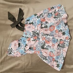 Cielito girls one shoulder floral top 5T NWT